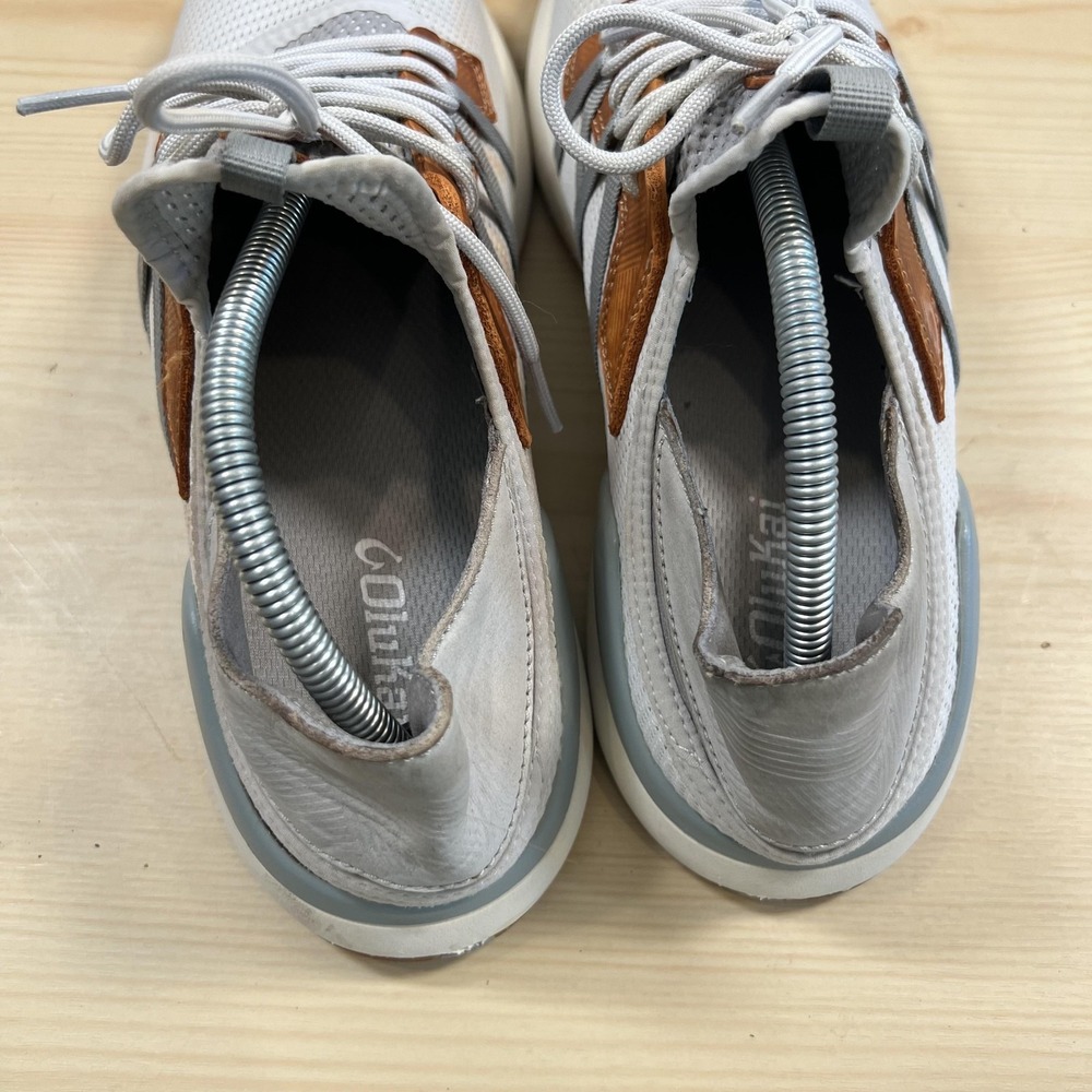 OluKai Mio Li Shoes Mens Size 10.5 Gray Mesh Leather Casual Sneakers 10440-DW25 - Picture 6 of 9